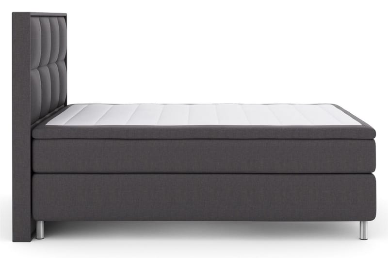 Select No 4 Komplett Sängpaket 140x200 Medium, Mörkgrå/Metall