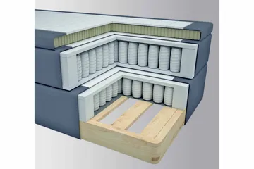 Select No 4 Komplett Sängpaket 160x200 Fast/Medium - Beige/Silver - Products - Möbler - Säng - Kontinentalsäng