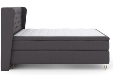 Select No 4 Komplett Sängpaket 180x200 Fast - Mörkgrå/Metall V-form - Products - Möbler - Säng - Kontinentalsäng