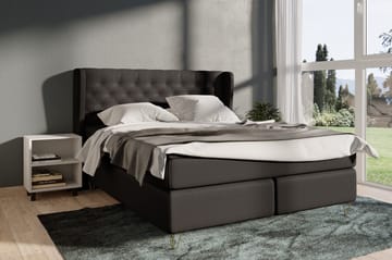 Select No 4 Komplett Sängpaket 180x200 Fast - Mörkgrå/Metall V-form - Products - Möbler - S äng - Kontinentalsäng
