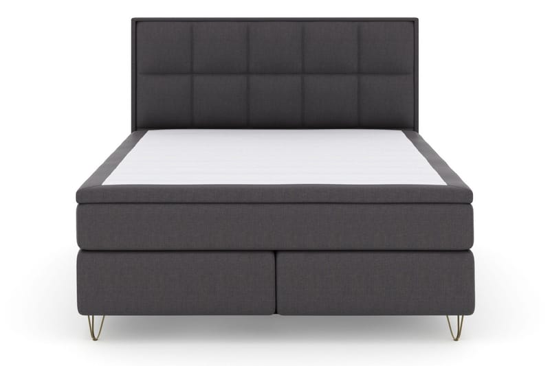 Select No 4 Komplett Sängpaket 180x200 Medium - Mörkgrå/Metall V-form - Products - Möbler - Säng - Kontinentalsäng