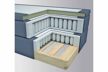 Select No 4 Kontinentalsäng 140x200 Fast/Medium - Ljusgrå/Silver - Products - Möbler - Säng - Kontinentalsäng