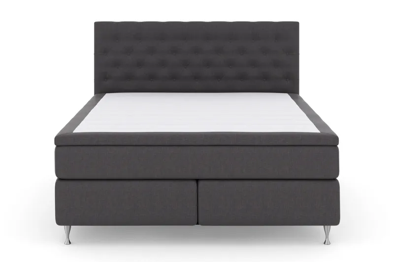 Select No 4 Kontinentalsäng 160x200 Fast, Mörkgrå/Silver