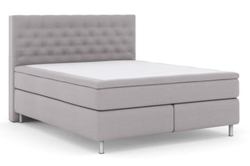 Select No 4 Kontinentalsäng 210x210 Fast - Ljusgrå/Metall - Products - Möbler - Säng - Kontinentalsäng