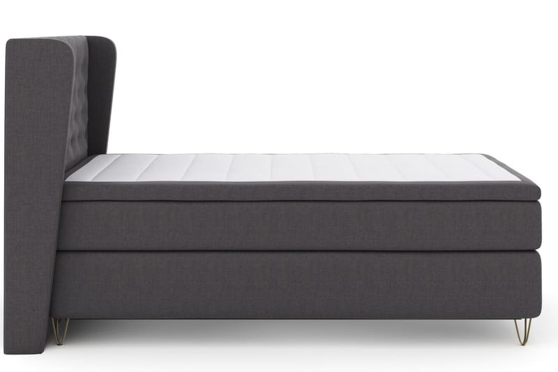 Select No 5 Komplett Sängpaket 120x200 Fast Latex - Mörkgrå/Metall V-form - Products - Möbler - Säng - Enkelsäng