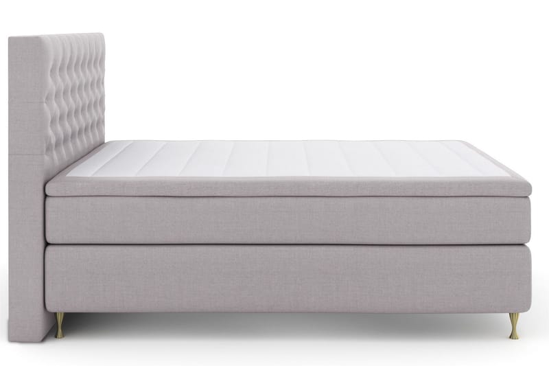 Select No 5 Komplett Sängpaket 180x200 Fast Latex - Ljusgrå/Guld - Products - Möbler - Säng - Kontinentalsäng