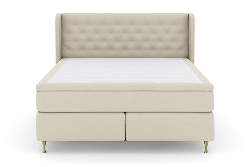 Select No 5 Komplett Sängpaket 210x210 Fast Latex, Beige/Guld