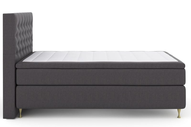 Select No 5 Kontinentalsäng 140x200 Fast/Medium Watergel - Mörkgrå/Guld - Products - Möbler - Säng - Kontinentalsäng