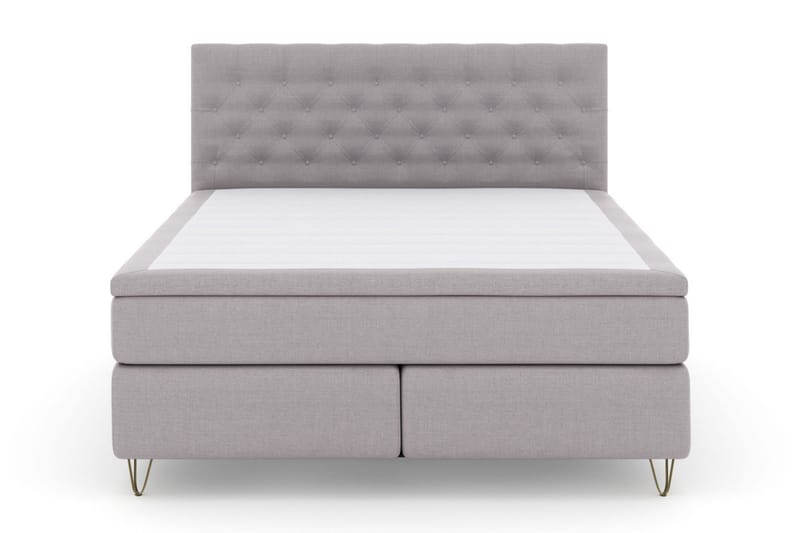 Select No 5 Kontinentalsäng 160x200 Fast/Medium Latex - Ljusgrå/Metall V-Form - Products - Möbler - Säng - Kontinentalsäng