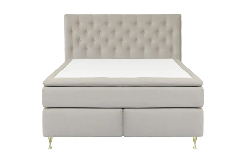 Select No 5 Kontinentalsäng 210x210 Fast/Medium Watergel, Beige/Guld