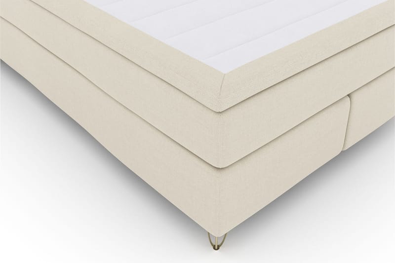 Select No 6 Komplett Sängpaket 140x200 Fast Latex/Memory - Beige/Metall V-form - Products - Möbler - Säng - Kontinentalsäng