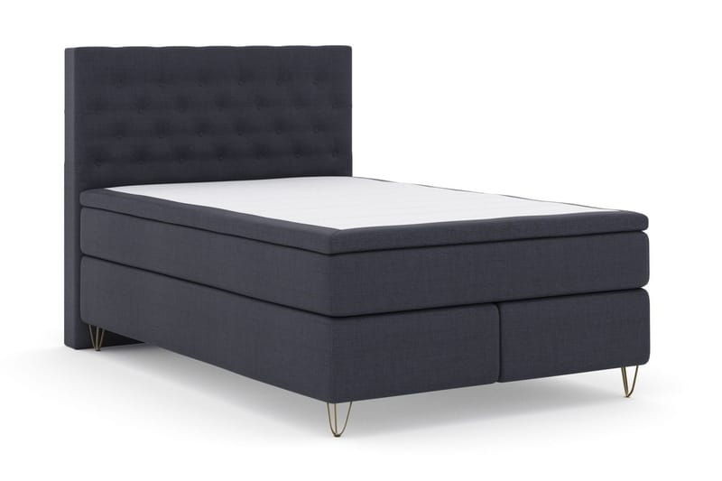 Select No 6 Komplett Sängpaket 140x200 Fast Latex/Memory - Blå/Metall V-form - Products - Möbler - Säng - Kontinentalsäng