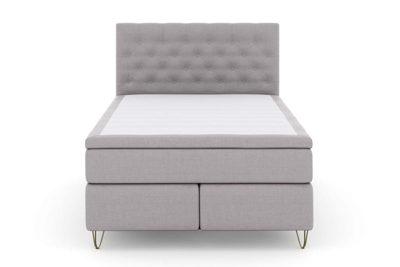 Select No 6 Komplett Sängpaket 140x200 Fast Latex/Memory - Ljusgrå/Metall V-form - Products - Möbler - Säng - Kontinentalsäng