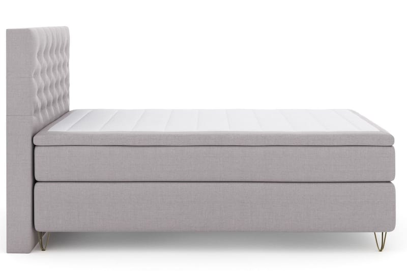 Select No 6 Komplett Sängpaket 140x200 Fast Latex/Memory - Ljusgrå/Metall V-form - Products - Möbler - Säng - Kontinentalsäng