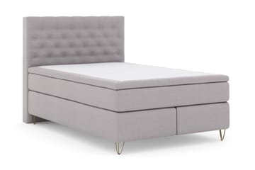 Select No 6 Komplett Sängpaket 140x200 Fast Latex/Memory - Ljusgrå/Metall V-form - Products - Möbler - Säng - Kontinentalsäng