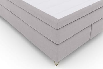 Select No 6 Komplett Sängpaket 140x200 Fast Latex/Memory - Ljusgrå/Metall V-form - Products - Möbler - Säng - Kontinentalsäng