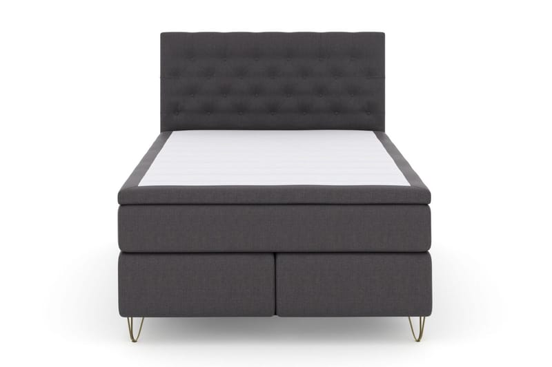 Select No 6 Komplett Sängpaket 140x200 Fast Latex/Memory - Mörkgrå/Metall V-form - Products - Möbler - Säng - Kontinentalsäng