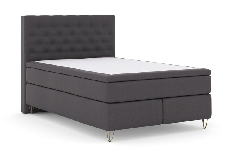 Select No 6 Komplett Sängpaket 140x200 Fast Latex/Memory - Mörkgrå/Metall V-form - Products - Möbler - Säng - Kontinentalsäng