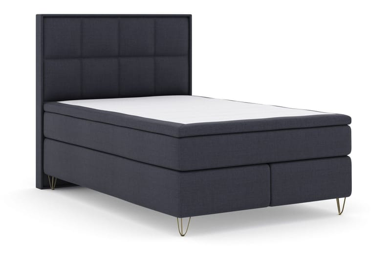 Select No 6 Komplett Sängpaket 140x200 F/M Latex/Memory - Blå/Metall V-form - Products - Möbler - Säng - Kontinentalsäng