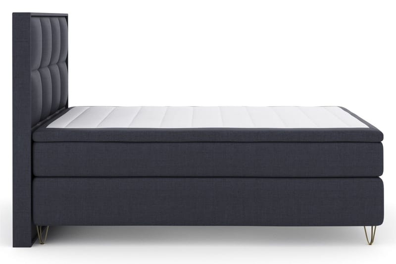 Select No 6 Komplett Sängpaket 140x200 F/M Latex/Memory, Blå/Metall V-form