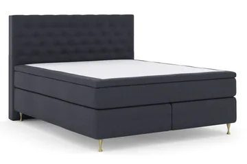 Select No 6 Kontinentalsäng 210x210 Fast/Medium Watergel - Blå/Guld - Products - Möbler - Säng - Kontinentalsäng