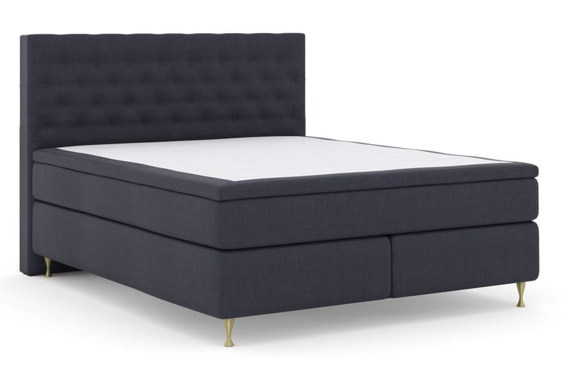 Select No 6 Kontinentalsäng 210x210 Fast/Medium Watergel - Blå/Guld - Products - Möbler - Säng - Kontinentalsäng
