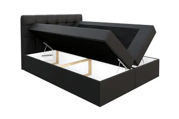 Skaftå Kontinentalsäng 120x200 Svart/Blå/Grå/Vit - Svart/Blå/Grå/Vit - Products - Möbler - Säng - Säng med förvaring