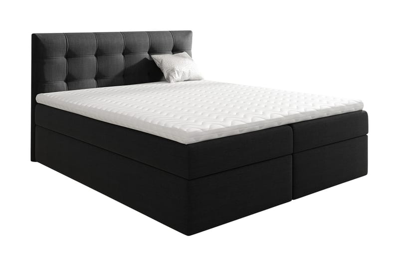 Skaftå Kontinentalsäng 120x200 Svart/Vit, Svart/Vit