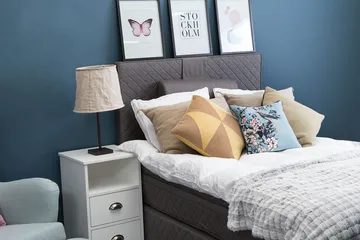 Sundborn Kontinentalsäng 120x200 cm - Grå - Products - Möbler - Säng - Enkelsäng