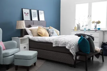 Sundborn Kontinentalsäng 140x200  Grå - Grå - Products - Möbler - Säng - Kontinentalsäng