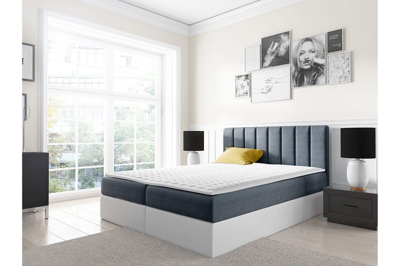 Vasil Kontinentalsäng 180x200 - Grå - Products - Möbler - Säng - Säng med förvaring