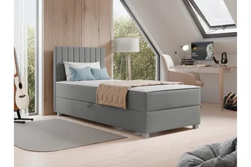 Veyran Sängpaket Kontinentalsäng med Förvaring 90x200 cm - Grå - Products - Möbler - Säng - Komplett sängpaket