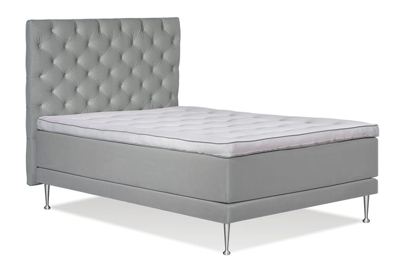Victoria Komplett Sängpaket 140x200 - Ljusgrå - Products - Möbler - Säng - Kontinentalsäng