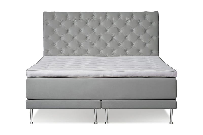VICTORIA Kontinentalsäng 160, Ljusgrå