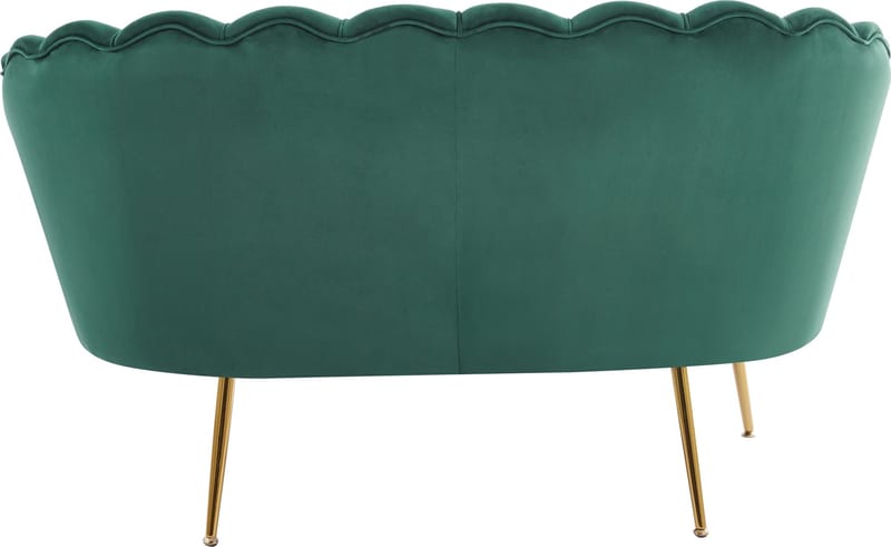 2-sits soffa grön/mässing - Kingsley - Grön - Products - Möbler - Soffa - Sammetssoffa