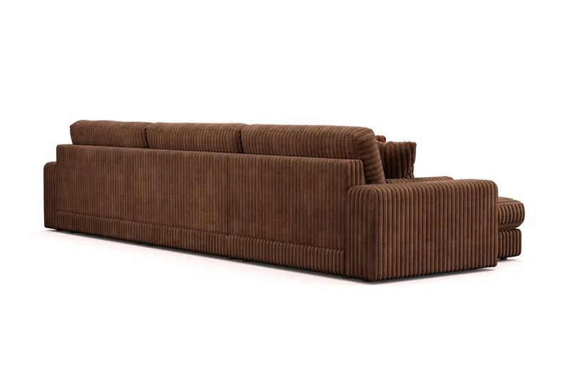Arken Lyx 6-sits Vändbar L-formad Djup Divansoffa i Manchester - Mörkbrun - Products - Möbler - Soffa - Divansoffa & schäslongsoffa