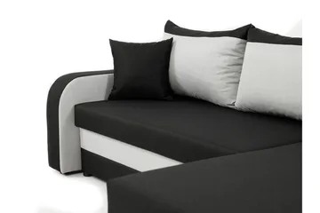 Alvared 3-sits Hörnbäddsoffa Universal - Svart/Grå - Products - Möbler - Soffa - Bäddsoffa - Bäddsoffa divan
