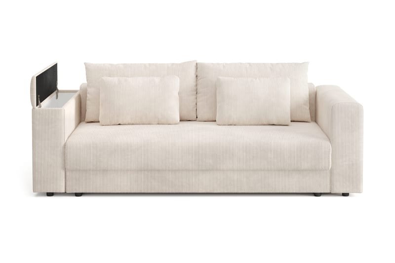 Bergen Extra djup 3-sits Bäddsoffa med Bäddmadrass i Memoryskum och Tvättbar klädsel - Beige - Products - Möbler - Soffa - Bäddsoffa - 3 sits bäddsoffa