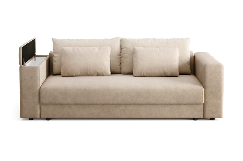 Bergen Extra djup 3-sits Bäddsoffa med Bäddmadrass i Polyesterskum och Tvättbar klädsel - Beige - Products - Möbler - Soffa - Bäddsoffa - 3 sits bäddsoffa
