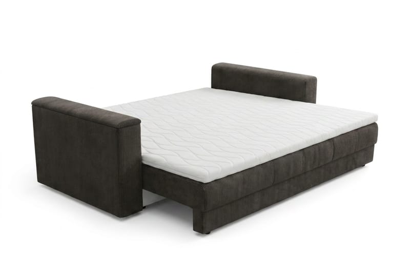 Bergen Extra djup 3-sits Bäddsoffa med Bäddmadrass i Polyesterskum och Tvättbar klädsel - Mörkgrå - Products - Möbler - Soffa - Bäddsoffa - 3 sits bäddsoffa