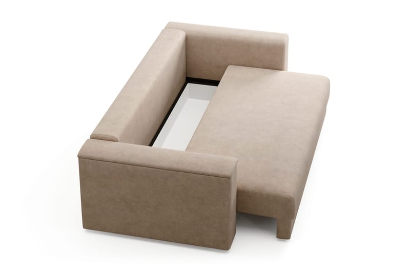 Bergen Extra djup 3-sits Bäddsoffa med Bäddmadrass i Polyesterskum och Tvättbar klädsel - Beige - Products - Möbler - Soffa - Bäddsoffa - 3 sits bäddsoffa