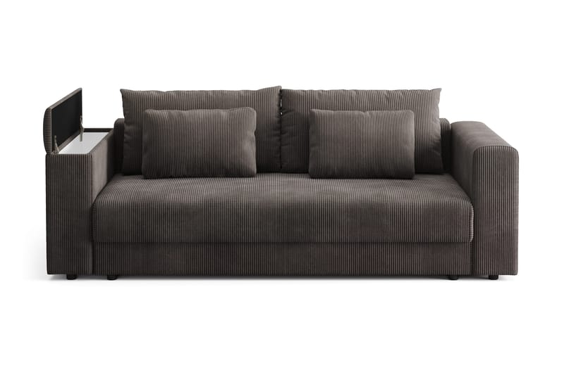 Bergen Extra djup 3-sits Bäddsoffa med Bäddmadrass i Polyesterskum och Tvättbar klädsel - Mörkgrå - Products - Möbler - Soffa - Bäddsoffa - 3 sits bäddsoffa