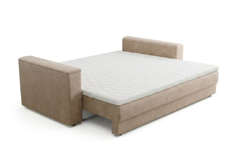 Bergen Extra djup 3-sits Bäddsoffa med Bäddmadrass i Polyesterskum och Tvättbar klädsel - Beige - Products - Möbler - Soffa - Bäddsoffa - 3 sits bäddsoffa