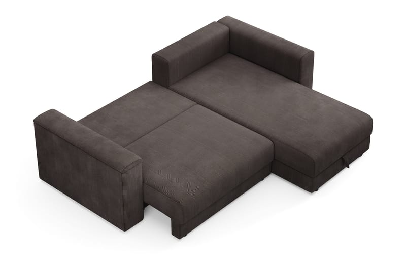 Bergen Extra djup 3-sits Bäddsoffa med Divan och Bäddmadrass i Polyesterskum och Tvättbar klädsel - Mörkgrå - Products - Möbler - Soffa - Bäddsoffa - Bäddsoffa divan
