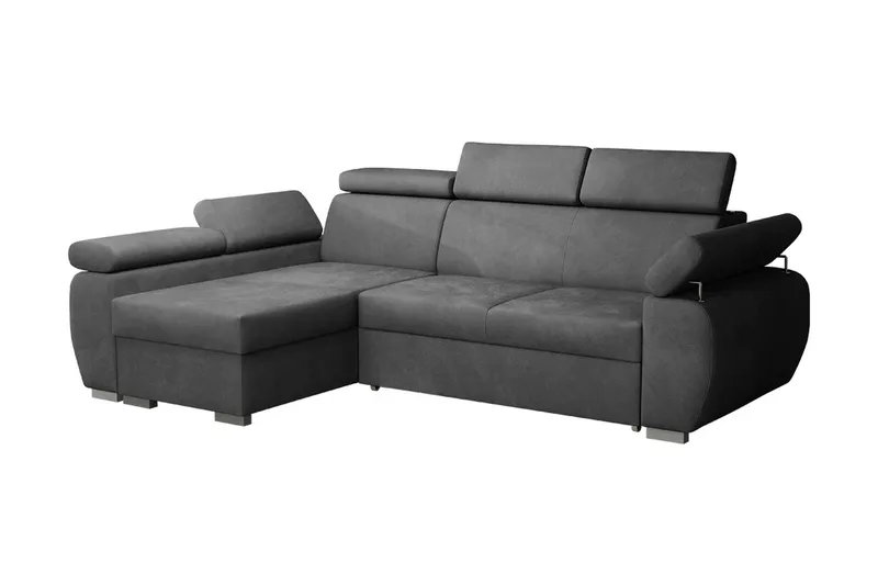 Boston Hörnsoffa Vänster - Mörkgrå - Products - Möbler - Soffa - Bäddsoffa - Bäddsoffa divan