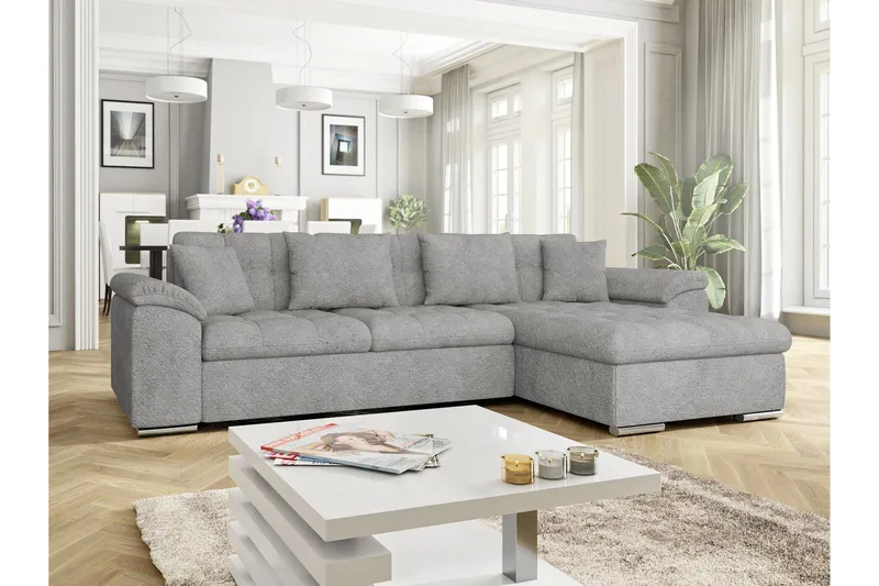 Camior Bäddsoffa m. Divan 3-sits, Mörkgrå