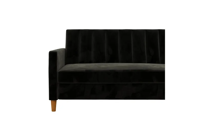 Celine 3-sits Divanbäddsoffa Sammet/Svart - Dorel Home - Products - Möbler - Soffa - Bäddsoffa - Bäddsoffa divan