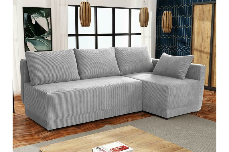 Denegal 3-sits Hörnbäddsoffa Light grey/Dark grey - Products - Möbler - Soffa - Bäddsoffa - Hörnbäddsoffa