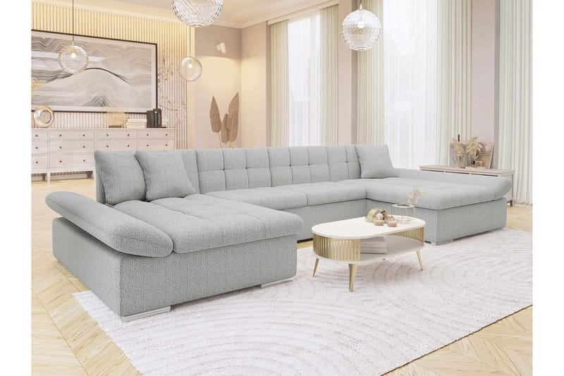 Dewitt Bäddsoffa Dubbeldivan 5-sits - Grå - Products - Möbler - Soffa - Bäddsoffa - U bäddsoffa