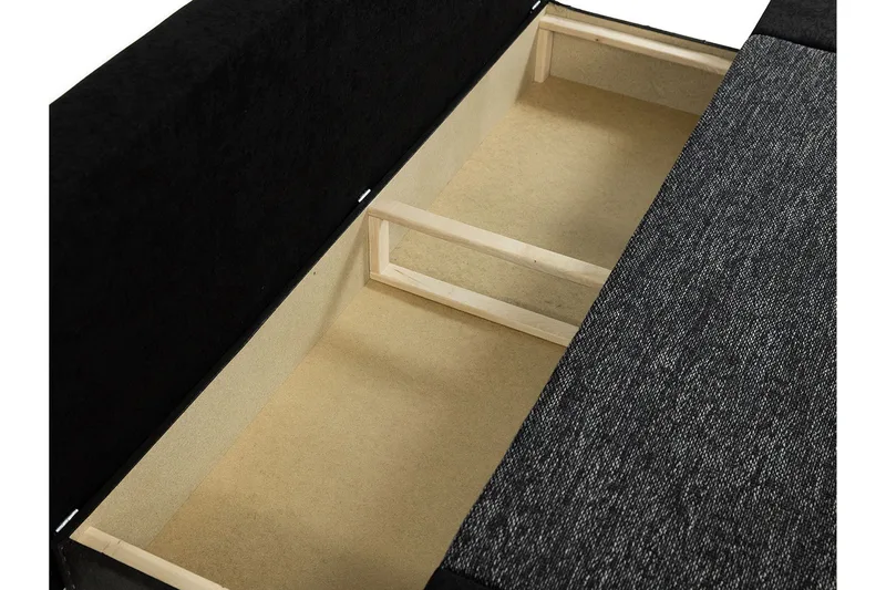 Emma Bäddsoffa 200x94x76 cm - Svart/Grå - Products - Möbler - Soffa - Bäddsoffa - Bäddsoffa längsbäddad